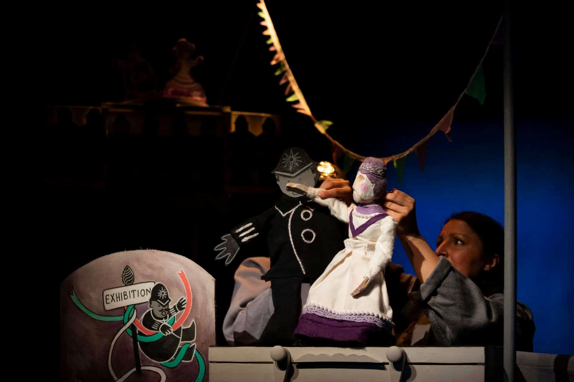 Puppets being used at The Boo for page exploring culture in Rossendale for visit Rossendale Website
